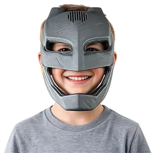 Batman Face Mask Electronic Light Up Eyes Talking Mask