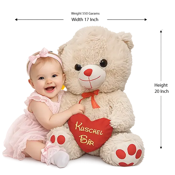 Cute White Love Bear