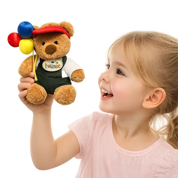 Plush Teddy Bear – Children's Plush Toy / Stuffed Animal with Balloons