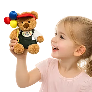 Plush Teddy Bear – Children's Plush Toy / Stuffed Animal with Balloons