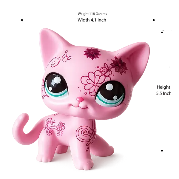 Littlest Pet Shop LPS Authentic Jumbo Deco Pet Shorthair Cat