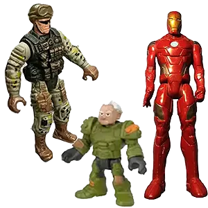 Branded men action figures toys pack of 3