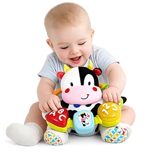VTech Lil Critters Moosical Beads Plush Cow Musical Baby Toy Stuffed Animal