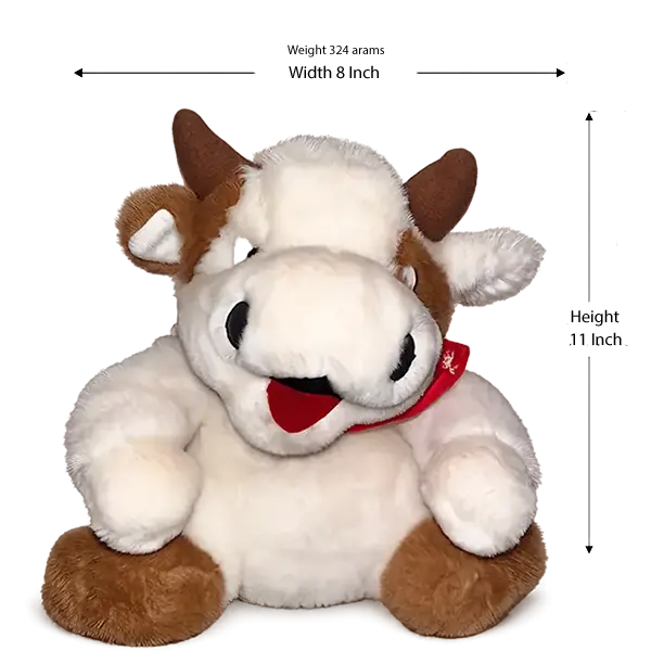 Vintage Talking Cow Plush Toy