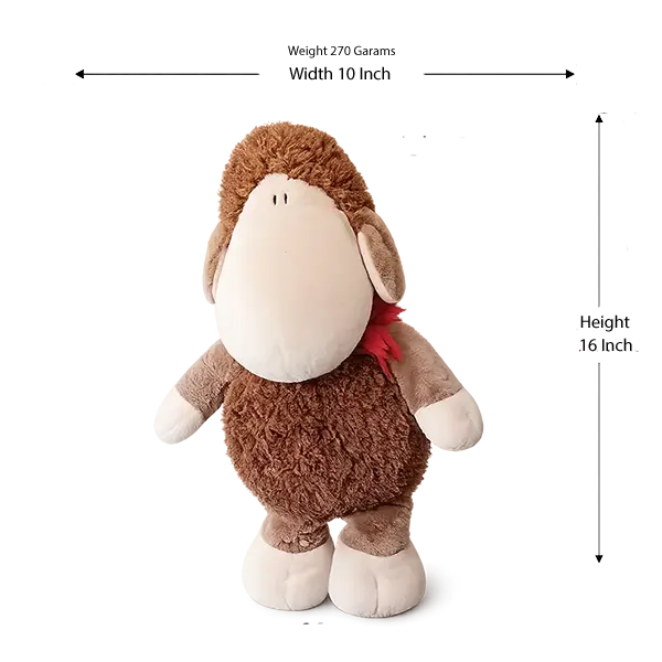 Soft brown sheep plush toy