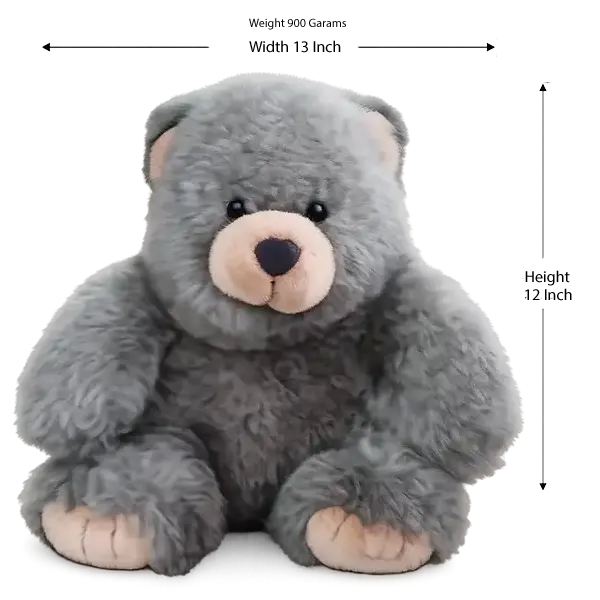 Softest Grey Bear Stuffed Animal for Baby, Toddler, Kids- Classic Grey Bear