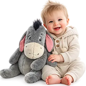 Large Brown Plush Bunny With a Carrot