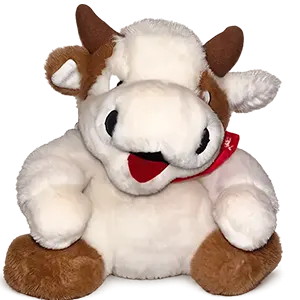 Vintage Talking Cow Plush Toy