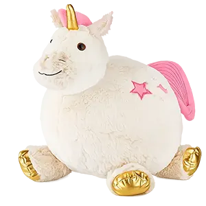 Branded plush unicorn toy