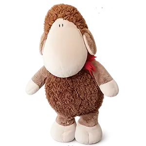 Soft brown sheep plush toy
