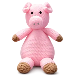 Hand knitted farm animal toy