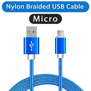 Micro Nylon Braided Usb Data Cable Fast Charging Charger Cable