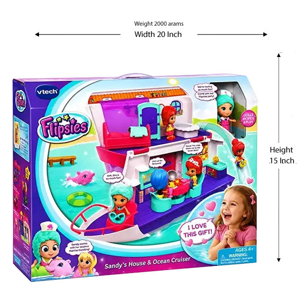Flipsies Sandy's House and Ocean Cruiser Doll House Branded New from UK - VTech
