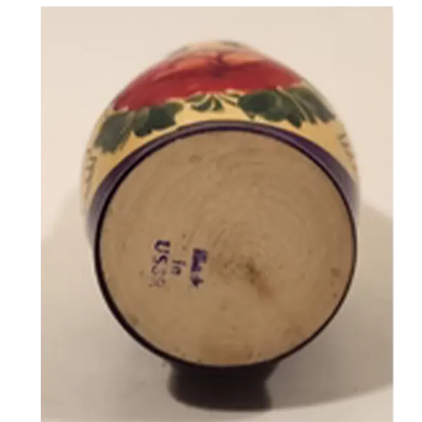Vintage Set of 6 Russian Hand Painted Floral Nesting Dolls Beautiful Excellent