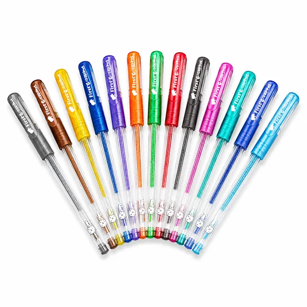Colorful Glitter Gel Pens Set for Art Drawing DIY Craft Journaling Scrapbooking and School Stationery for Kids and Adults Pack of 12 Vibrant Ink Shades