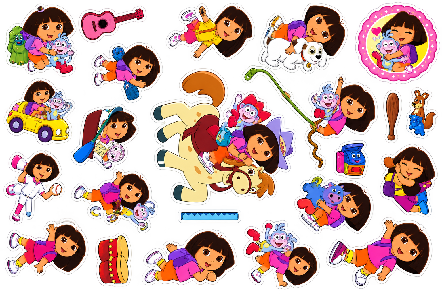 Pack of 10 Sheet Stickers for Kids with Different Varieties Pack Including Flowers, Animals, Barbies