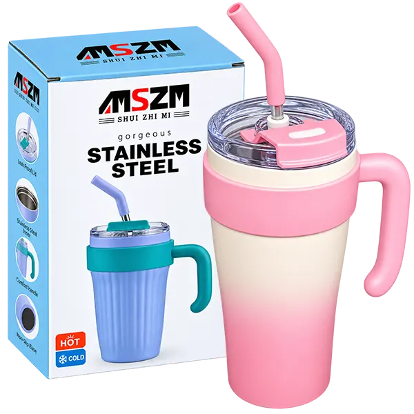 Stainless Steel Straw Mug/Tumbler | 900Ml