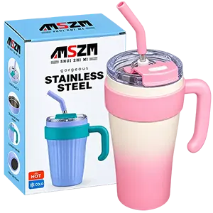 Stainless Steel Straw Mug/Tumbler | 900Ml