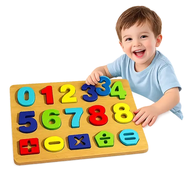 3D Wooden Number Board For Kids Educational Kits