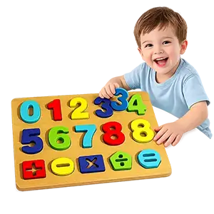3D Wooden Number Board For Kids Educational Kits