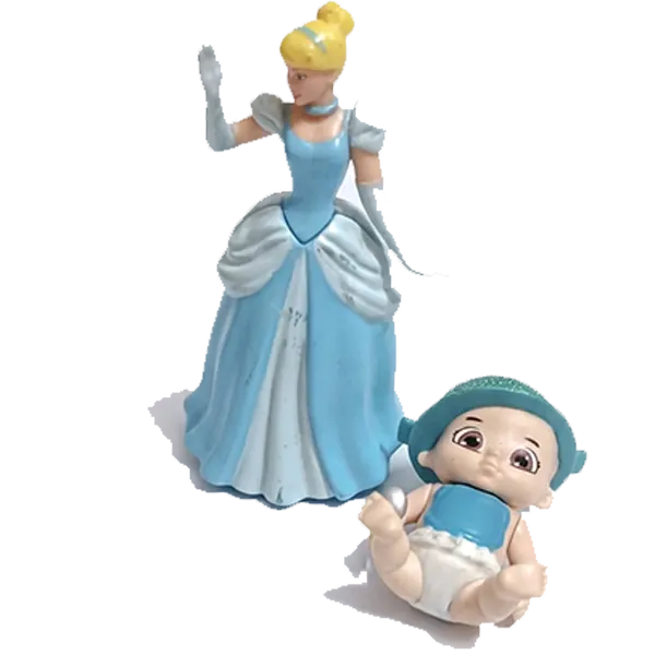 Cinderella Disney Posable Head Arms Waist Sparkle and Baby Secrets Doll