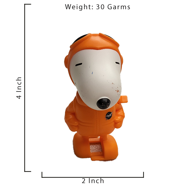 McDonald's Snoopy In Space NASA Happy Meal Dance Mover Wind Up Toy and Bull Terrier Dog