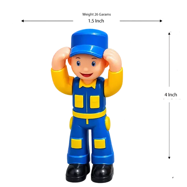 Branded Vintage Plastic Toy Figure Train Conductor