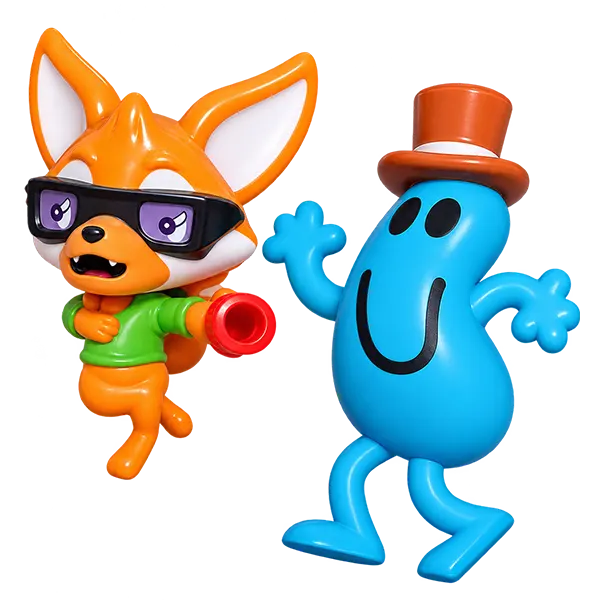 Maxi Foxes and McDonalds Toy Mr. Busy - Mr. Men & Little Miss