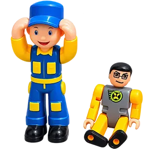 Branded Vintage Plastic Toy Figure Train Conductor