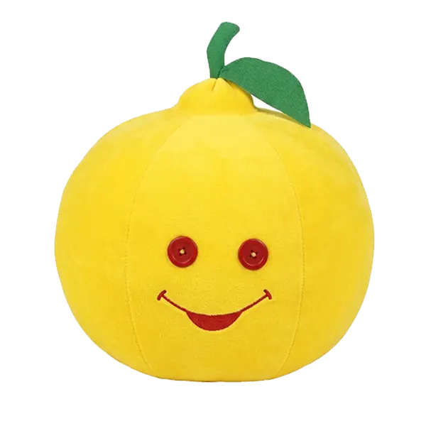 Cute Lemon Plush Toy Soft Stuffed Fruit Pillow Smiling Lemon Doll for Kids Gift Home Sofa Decor Gift for Girls Family Kawaii
