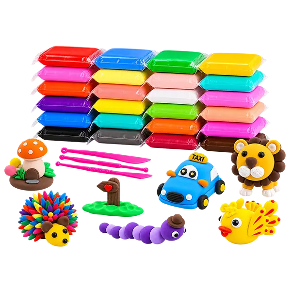 Pack of 3 Color Air Dry Clay Craft Kit for Kids - DIY Foam Modeling Clay Set with Tools | Winter Gifts | Toys & Games for Boys & Girls Ages 4-12