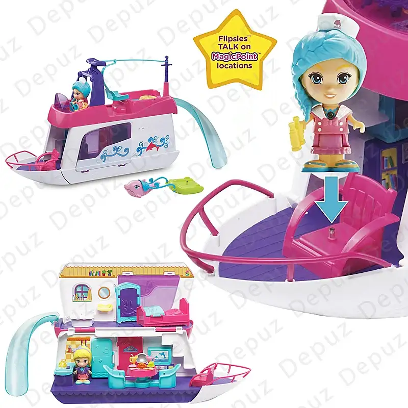 Flipsies Sandy's House and Ocean Cruiser Doll House Branded New from UK - VTech