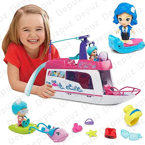 Flipsies Sandy's House and Ocean Cruiser Doll House Branded New from UK - VTech