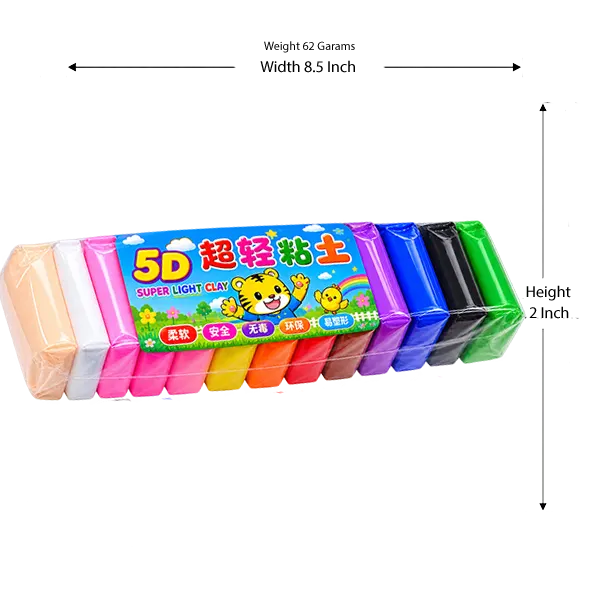 Pack of 3 Color Air Dry Clay Craft Kit for Kids - DIY Foam Modeling Clay Set with Tools | Winter Gifts | Toys & Games for Boys & Girls Ages 4-12