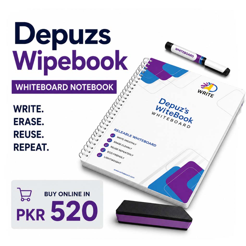 WipeBook Whiteboard Notebook For Professionals & Kids